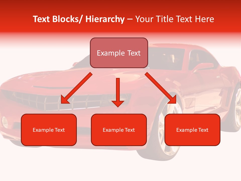 A Fast Sports Car Isolated On A White Background PowerPoint Template