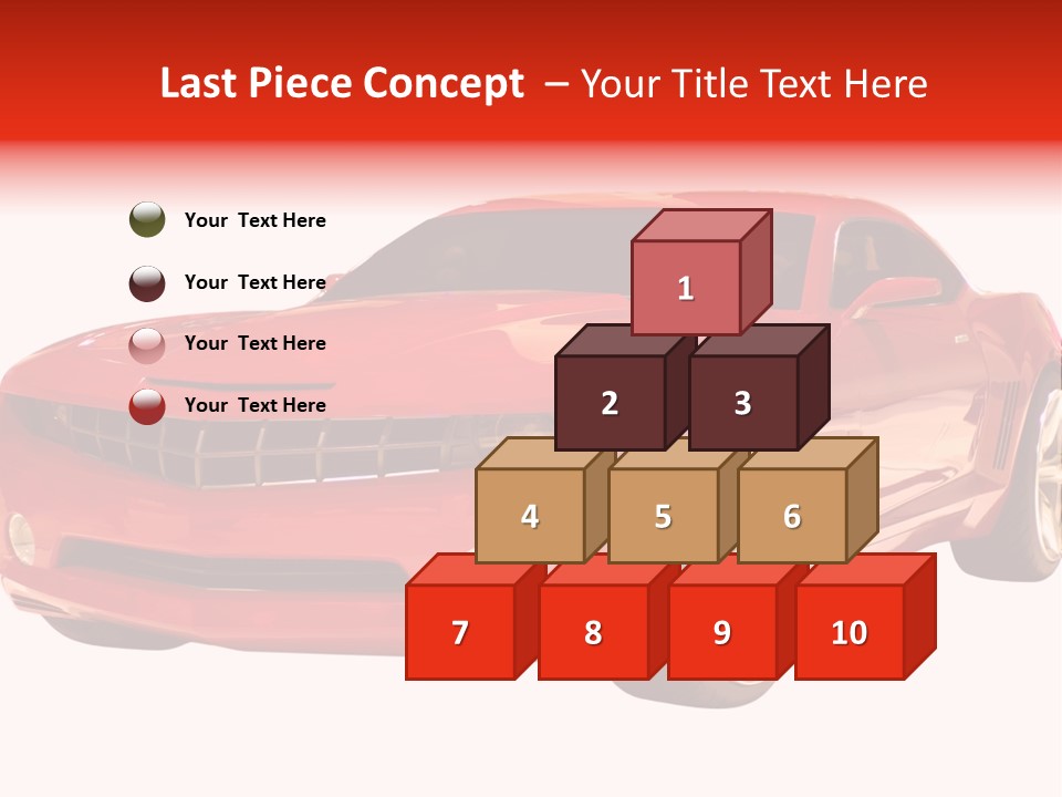 A Fast Sports Car Isolated On A White Background PowerPoint Template