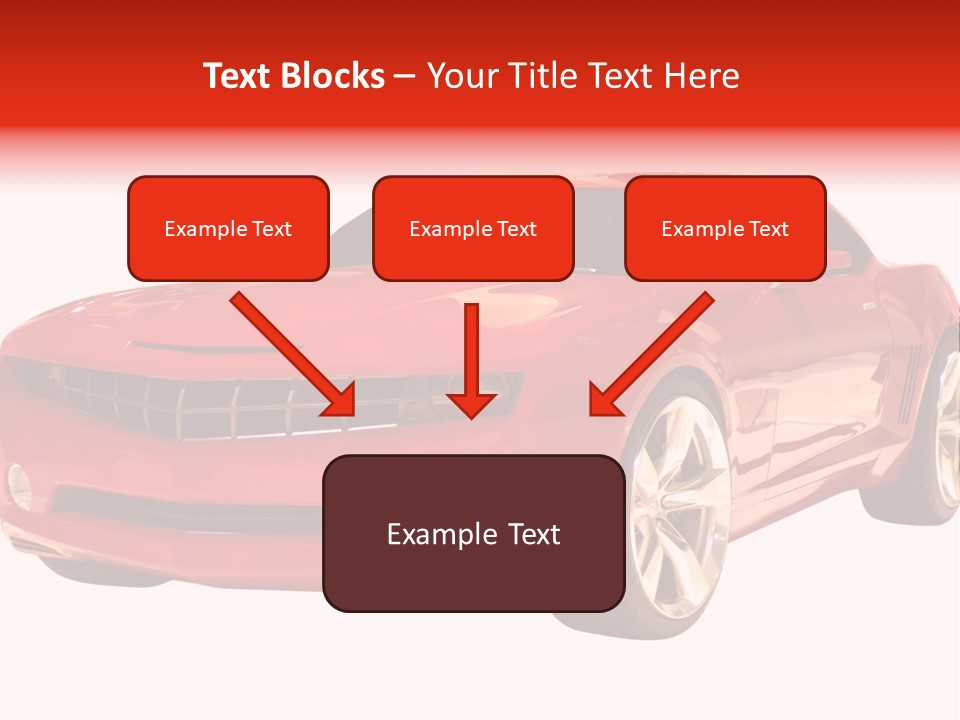 A Fast Sports Car Isolated On A White Background PowerPoint Template