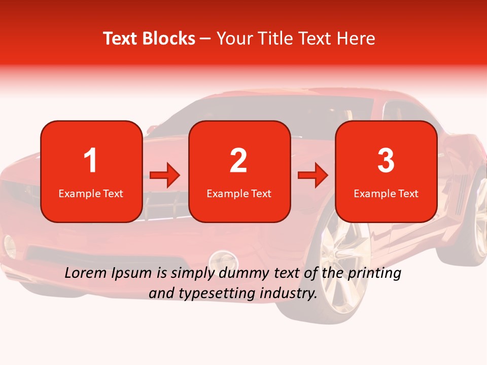 A Fast Sports Car Isolated On A White Background PowerPoint Template