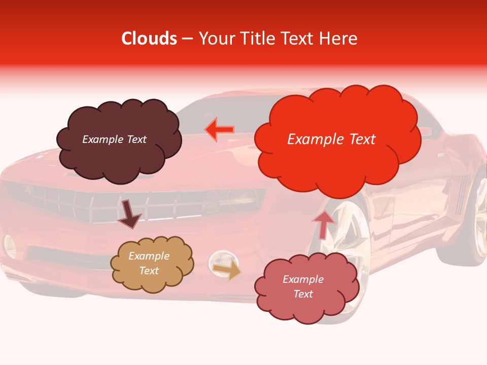 A Fast Sports Car Isolated On A White Background PowerPoint Template