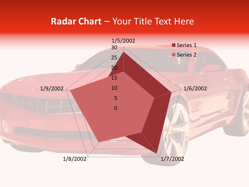 A Fast Sports Car Isolated On A White Background PowerPoint Template
