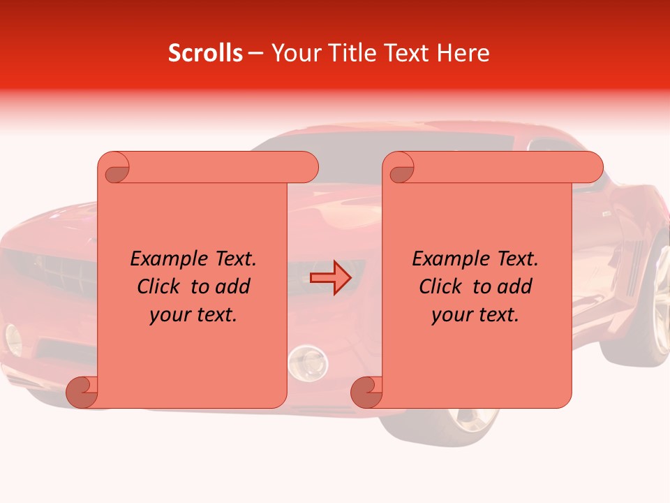 A Fast Sports Car Isolated On A White Background PowerPoint Template