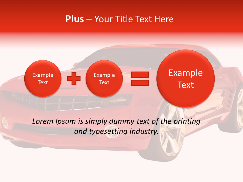 A Fast Sports Car Isolated On A White Background PowerPoint Template