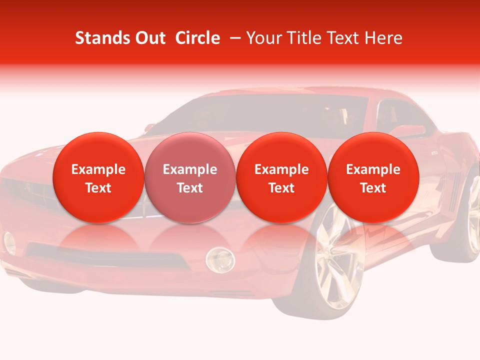 A Fast Sports Car Isolated On A White Background PowerPoint Template