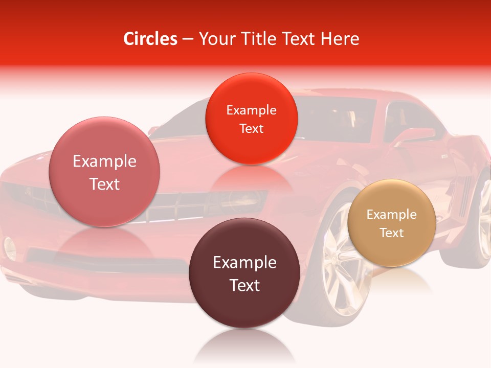 A Fast Sports Car Isolated On A White Background PowerPoint Template