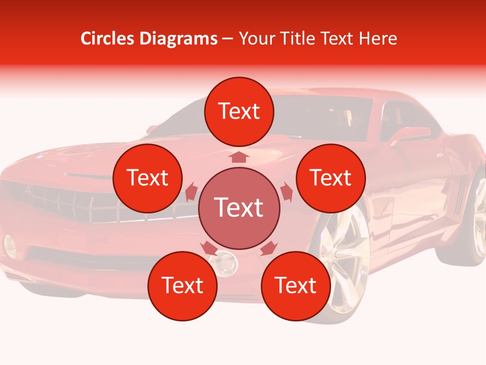 A Fast Sports Car Isolated On A White Background PowerPoint Template