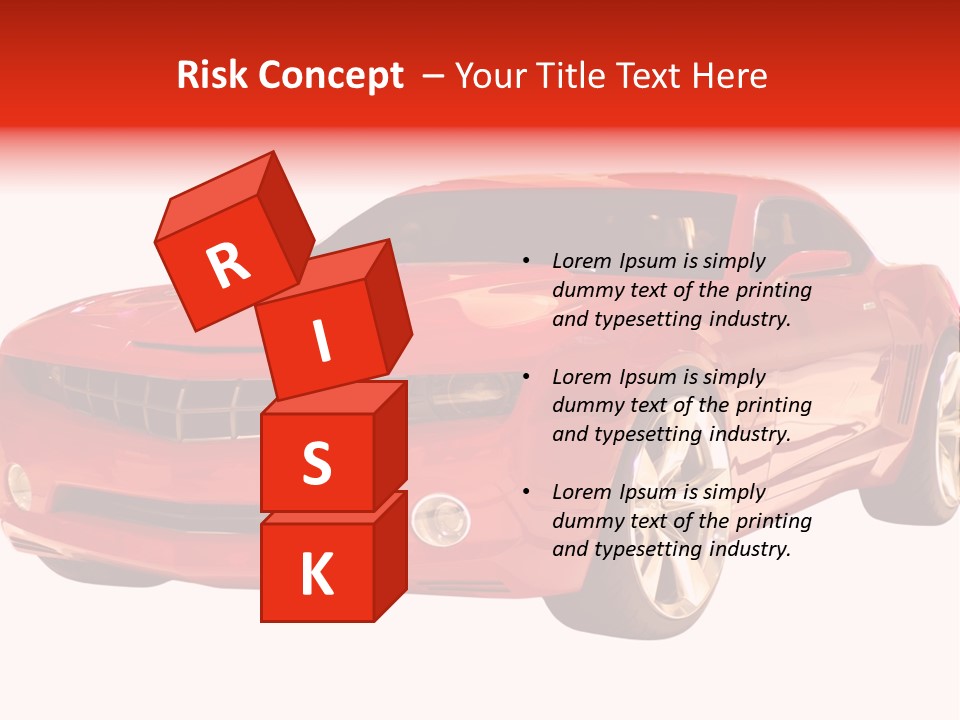 A Fast Sports Car Isolated On A White Background PowerPoint Template