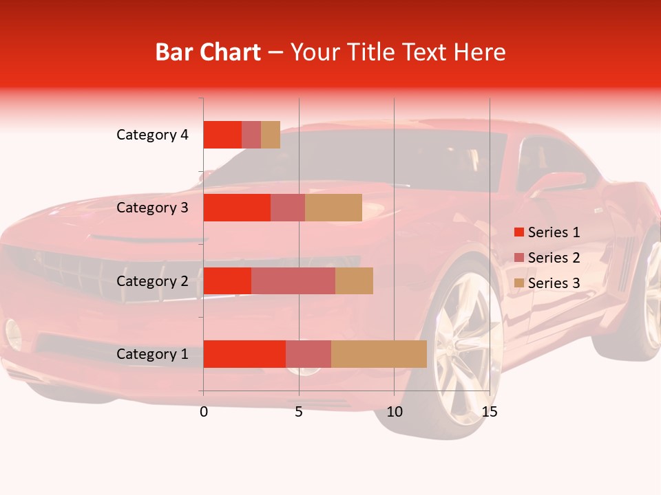 A Fast Sports Car Isolated On A White Background PowerPoint Template