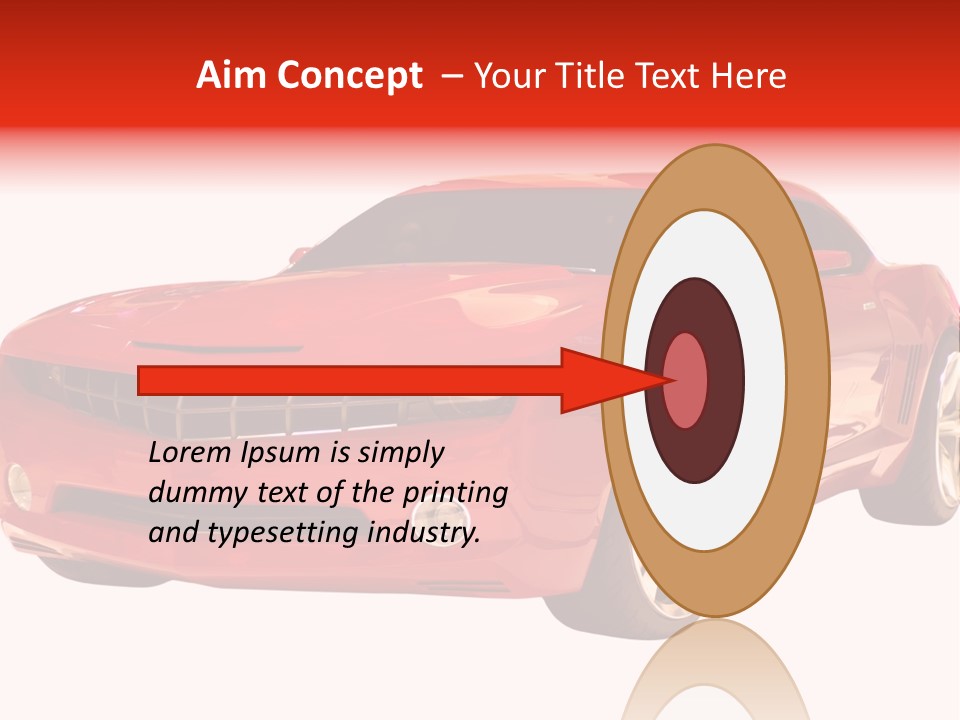 A Fast Sports Car Isolated On A White Background PowerPoint Template