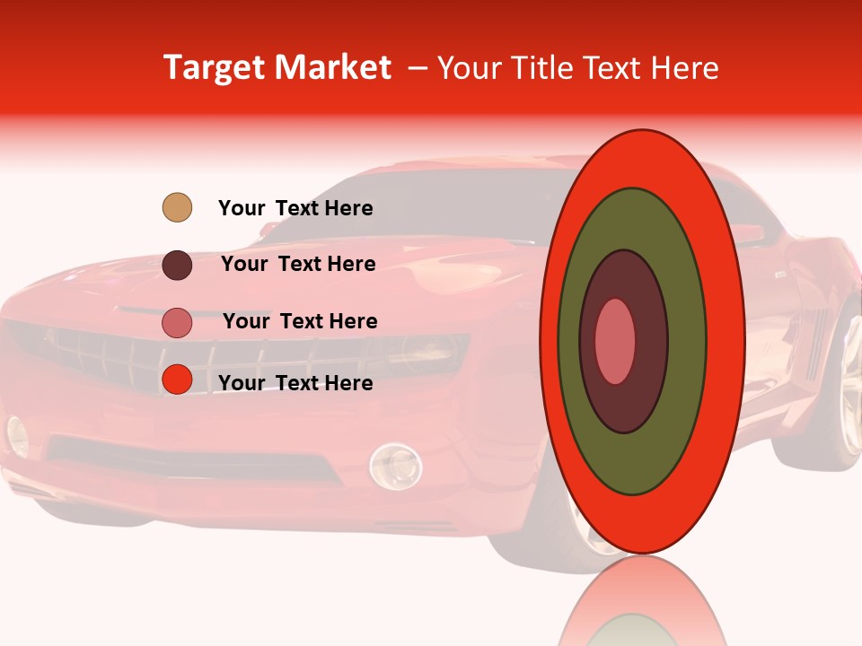 A Fast Sports Car Isolated On A White Background PowerPoint Template