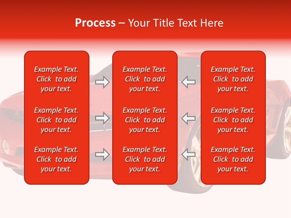 A Fast Sports Car Isolated On A White Background PowerPoint Template