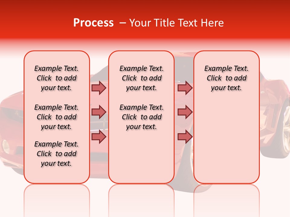 A Fast Sports Car Isolated On A White Background PowerPoint Template