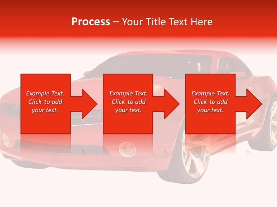 A Fast Sports Car Isolated On A White Background PowerPoint Template