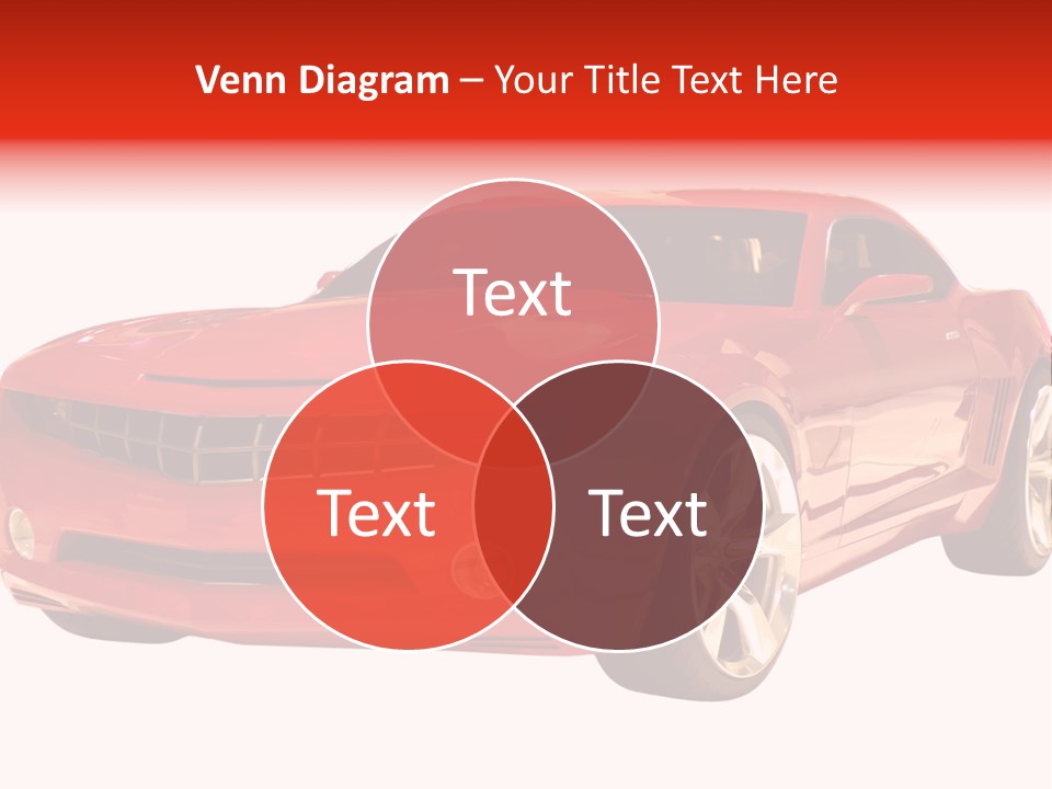 A Fast Sports Car Isolated On A White Background PowerPoint Template