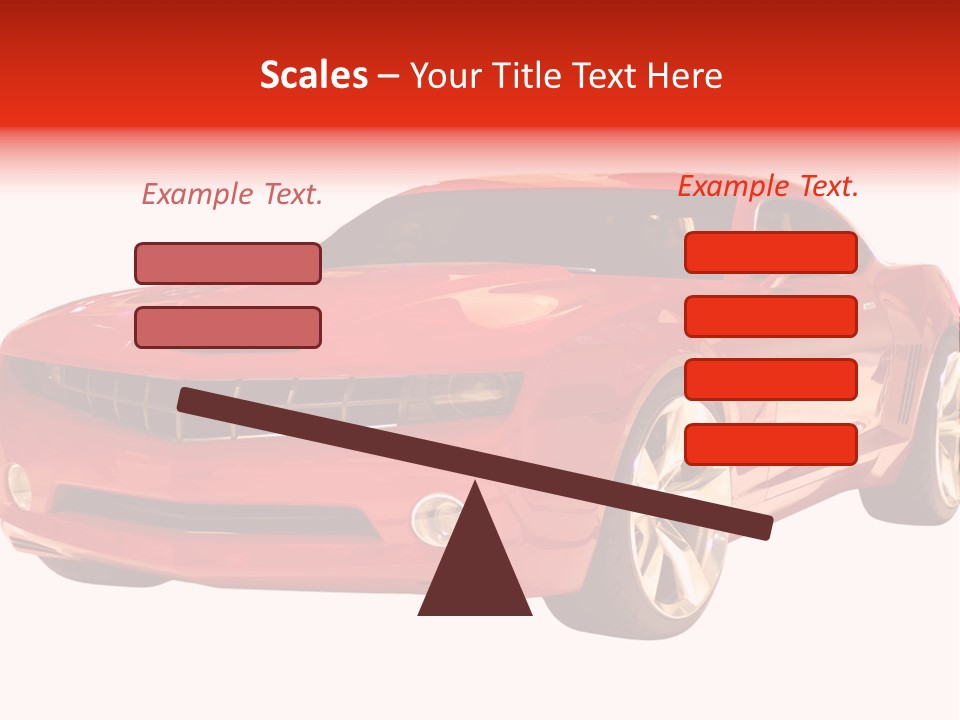 A Fast Sports Car Isolated On A White Background PowerPoint Template