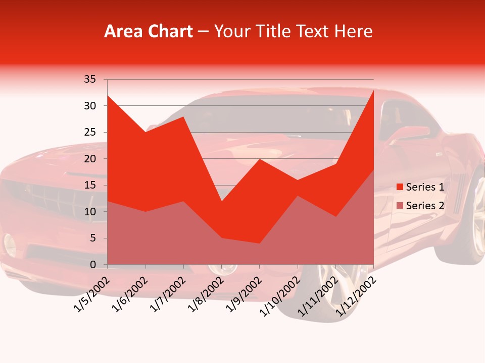 A Fast Sports Car Isolated On A White Background PowerPoint Template