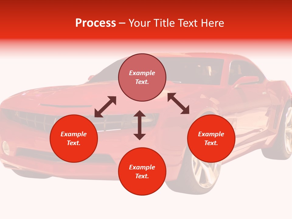 A Fast Sports Car Isolated On A White Background PowerPoint Template