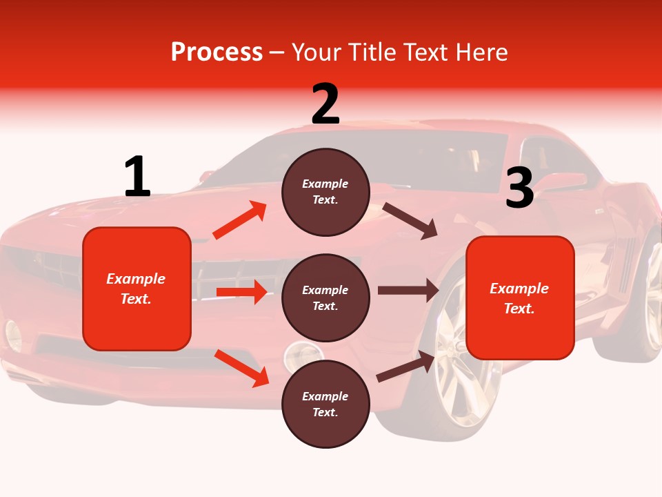 A Fast Sports Car Isolated On A White Background PowerPoint Template