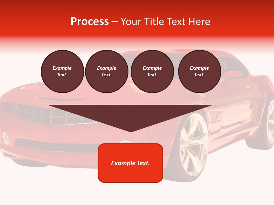 A Fast Sports Car Isolated On A White Background PowerPoint Template