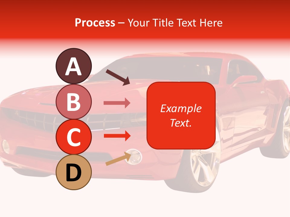 A Fast Sports Car Isolated On A White Background PowerPoint Template