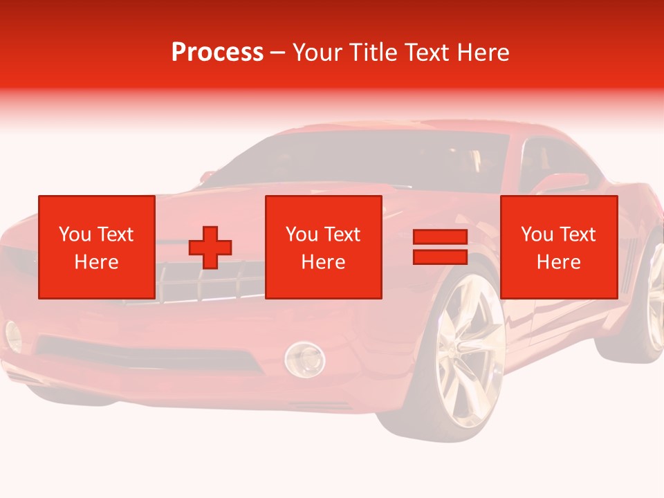 A Fast Sports Car Isolated On A White Background PowerPoint Template