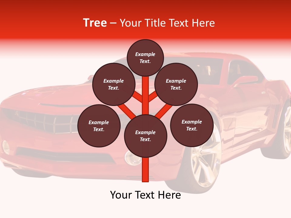 A Fast Sports Car Isolated On A White Background PowerPoint Template