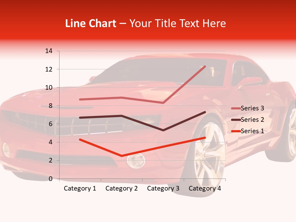A Fast Sports Car Isolated On A White Background PowerPoint Template