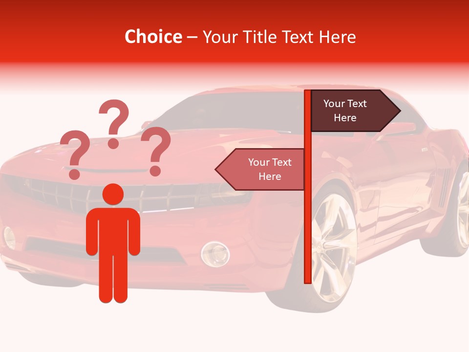 A Fast Sports Car Isolated On A White Background PowerPoint Template