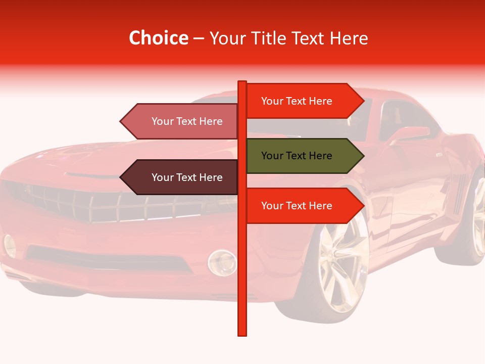 A Fast Sports Car Isolated On A White Background PowerPoint Template