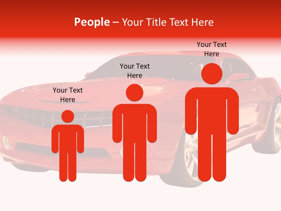 A Fast Sports Car Isolated On A White Background PowerPoint Template