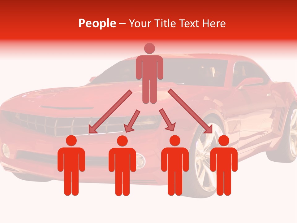 A Fast Sports Car Isolated On A White Background PowerPoint Template