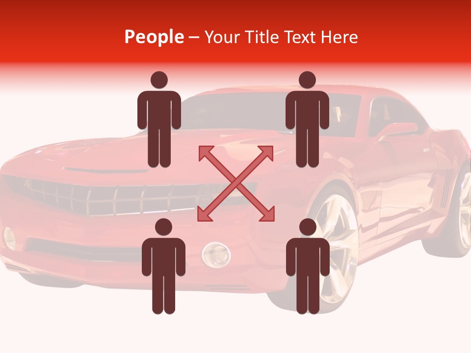 A Fast Sports Car Isolated On A White Background PowerPoint Template