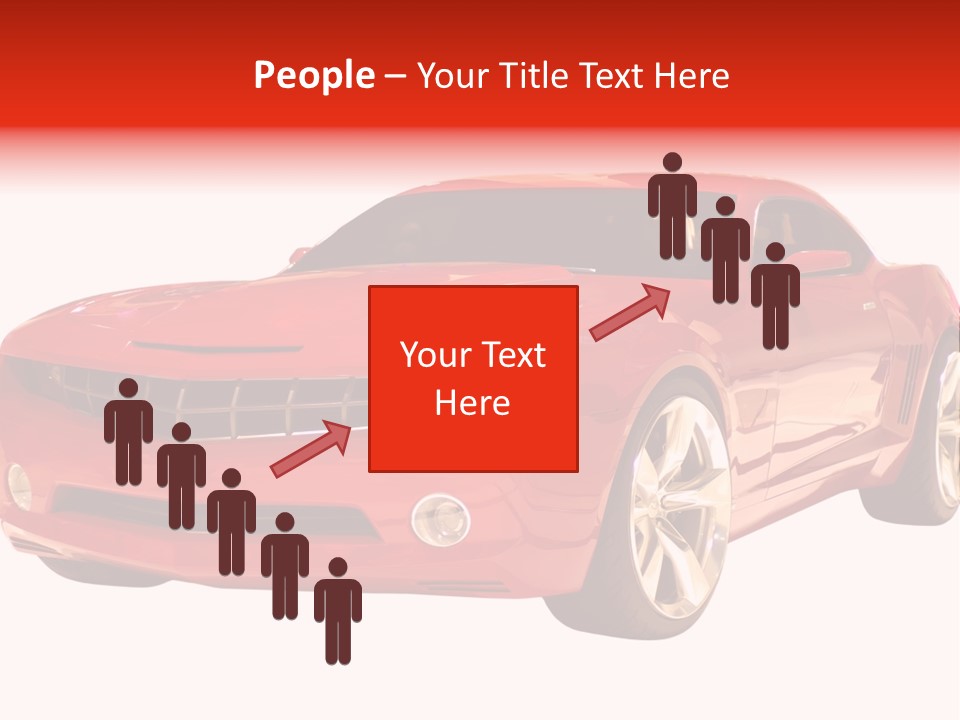 A Fast Sports Car Isolated On A White Background PowerPoint Template