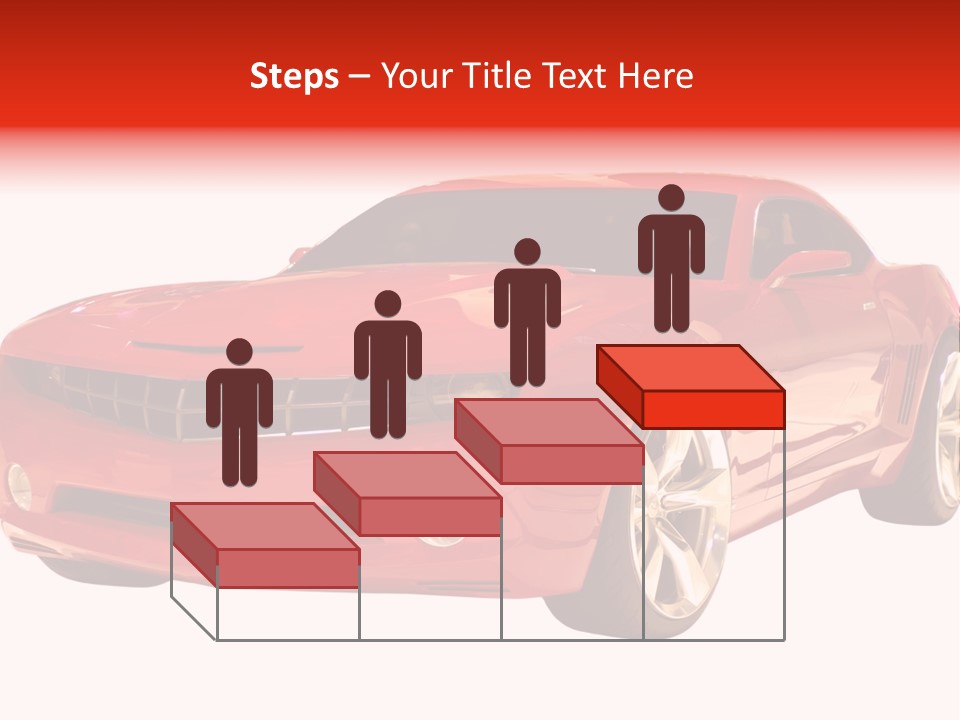 A Fast Sports Car Isolated On A White Background PowerPoint Template