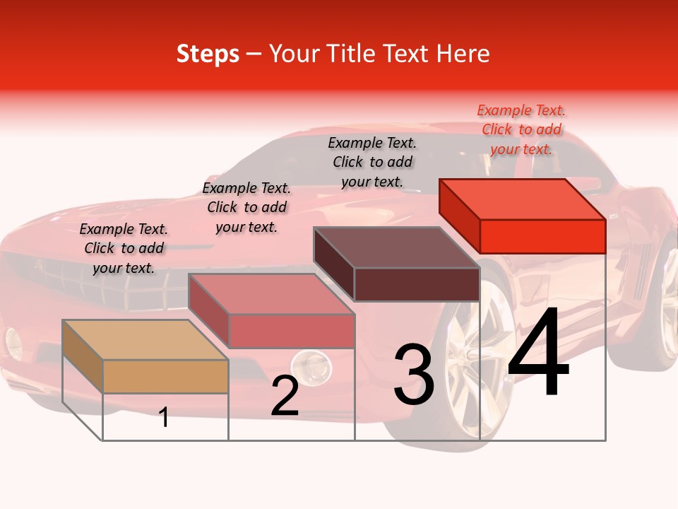 A Fast Sports Car Isolated On A White Background PowerPoint Template