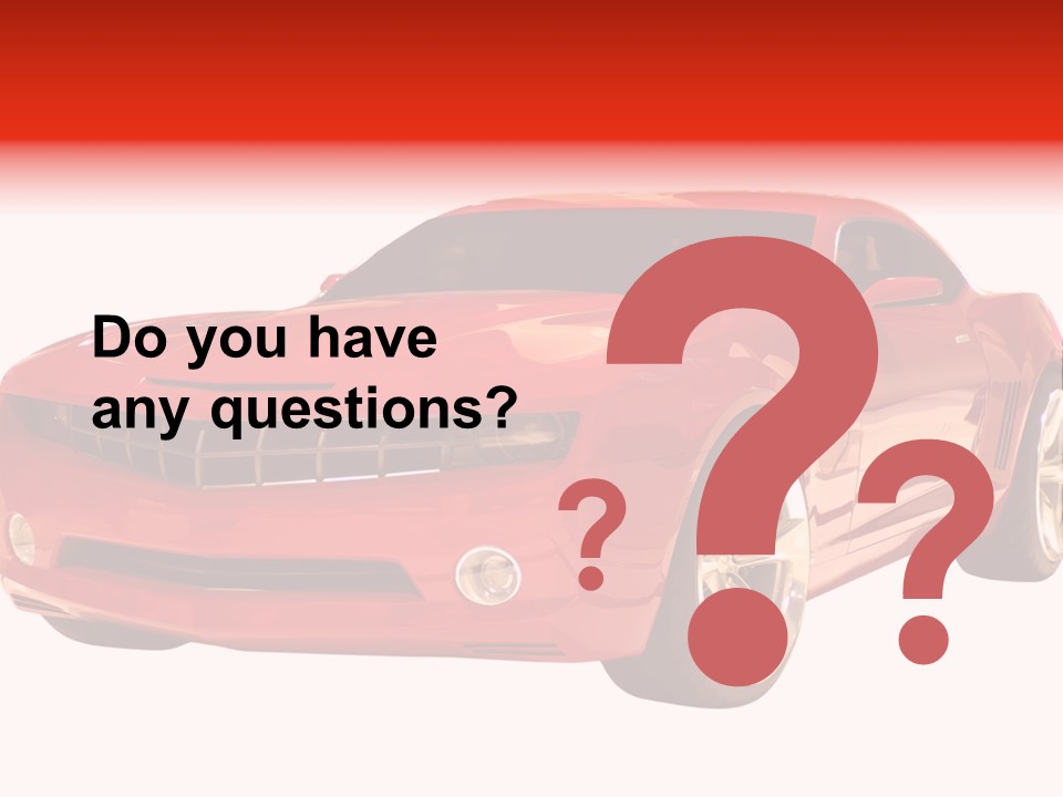 A Fast Sports Car Isolated On A White Background PowerPoint Template