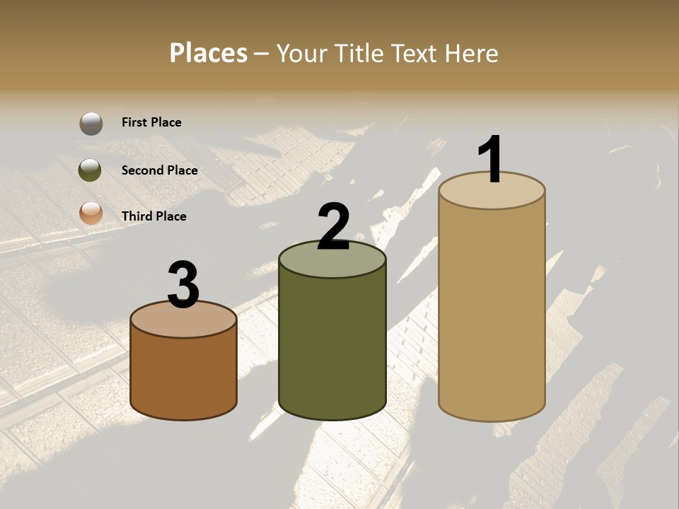 Shadows Of People Walking In A Street Of The City. The Afternoon Sun Gives A Warm And Dramatic Light. PowerPoint Template