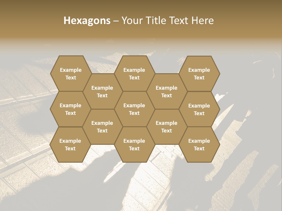 Shadows Of People Walking In A Street Of The City. The Afternoon Sun Gives A Warm And Dramatic Light. PowerPoint Template