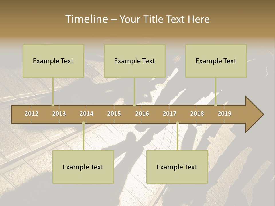 Shadows Of People Walking In A Street Of The City. The Afternoon Sun Gives A Warm And Dramatic Light. PowerPoint Template