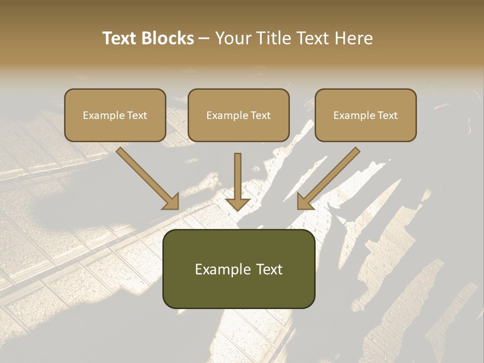 Shadows Of People Walking In A Street Of The City. The Afternoon Sun Gives A Warm And Dramatic Light. PowerPoint Template