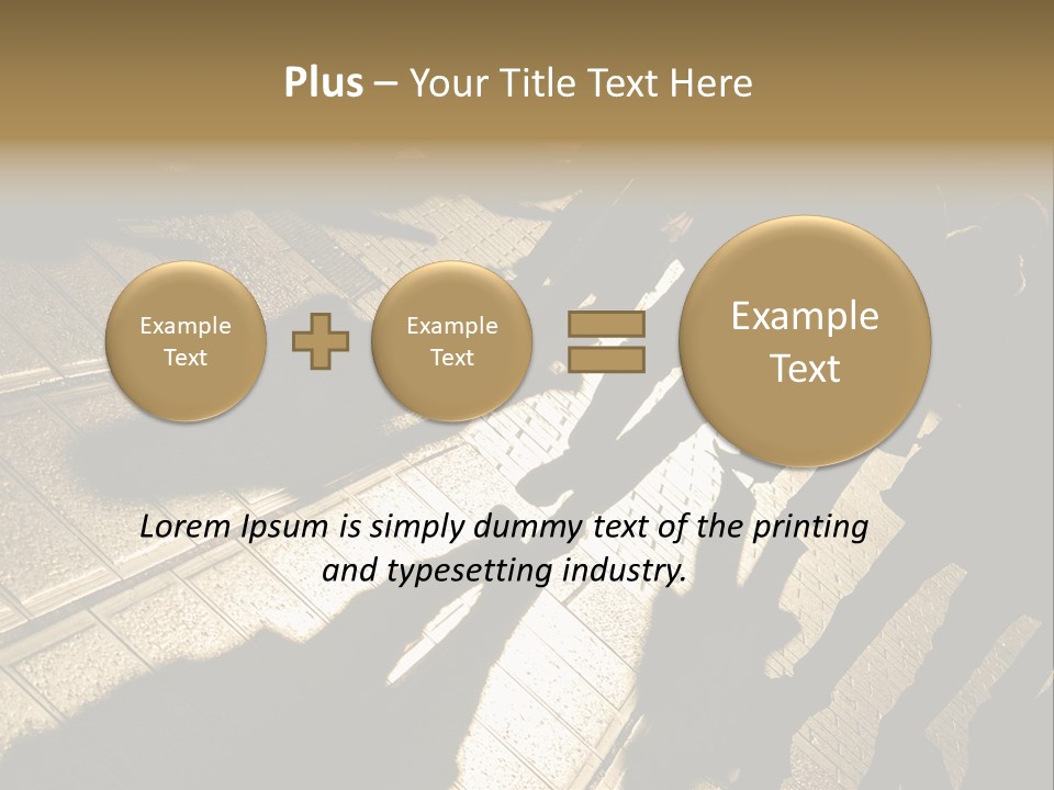Shadows Of People Walking In A Street Of The City. The Afternoon Sun Gives A Warm And Dramatic Light. PowerPoint Template