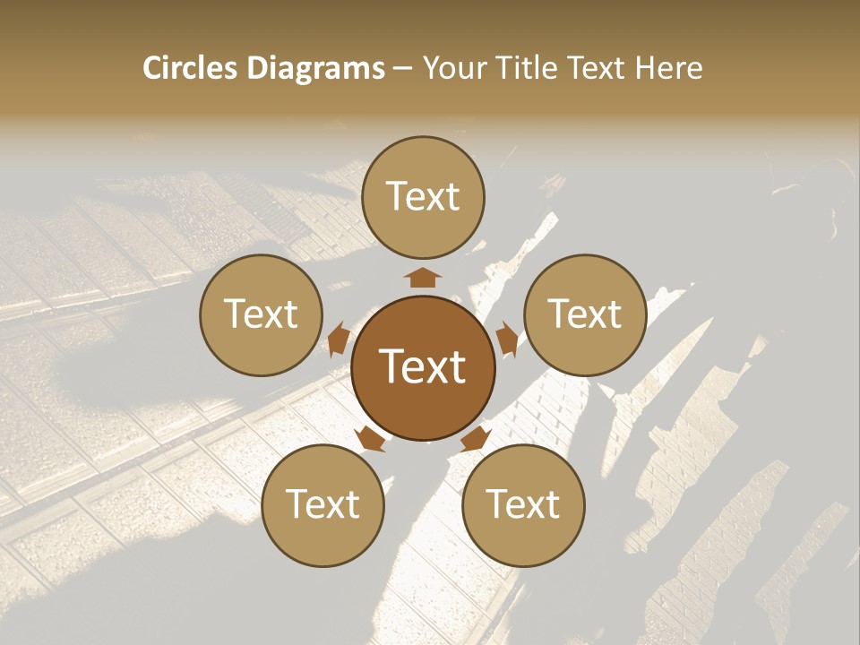 Shadows Of People Walking In A Street Of The City. The Afternoon Sun Gives A Warm And Dramatic Light. PowerPoint Template