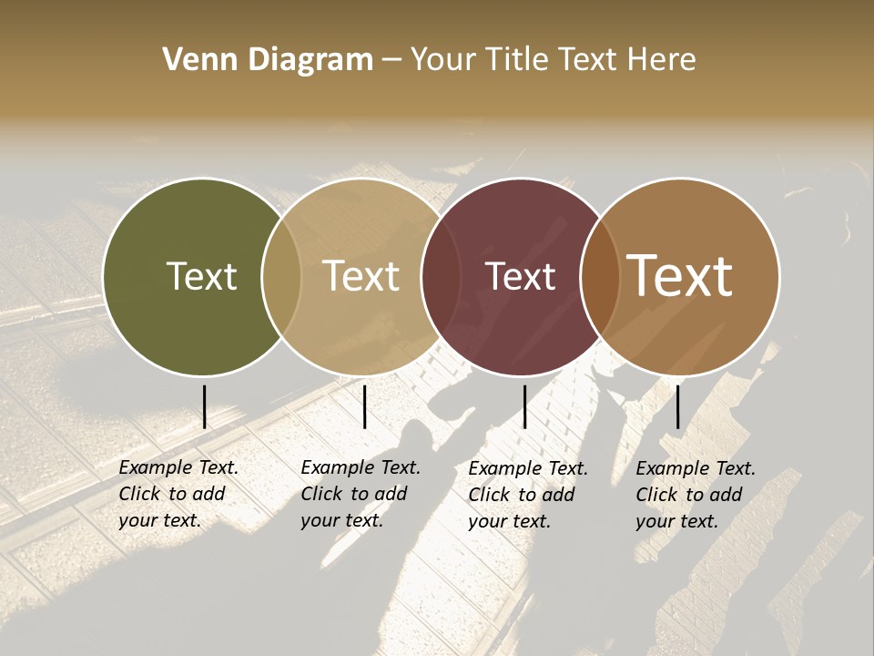 Shadows Of People Walking In A Street Of The City. The Afternoon Sun Gives A Warm And Dramatic Light. PowerPoint Template