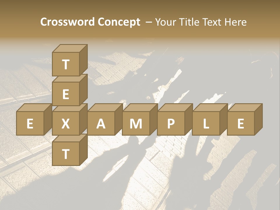 Shadows Of People Walking In A Street Of The City. The Afternoon Sun Gives A Warm And Dramatic Light. PowerPoint Template