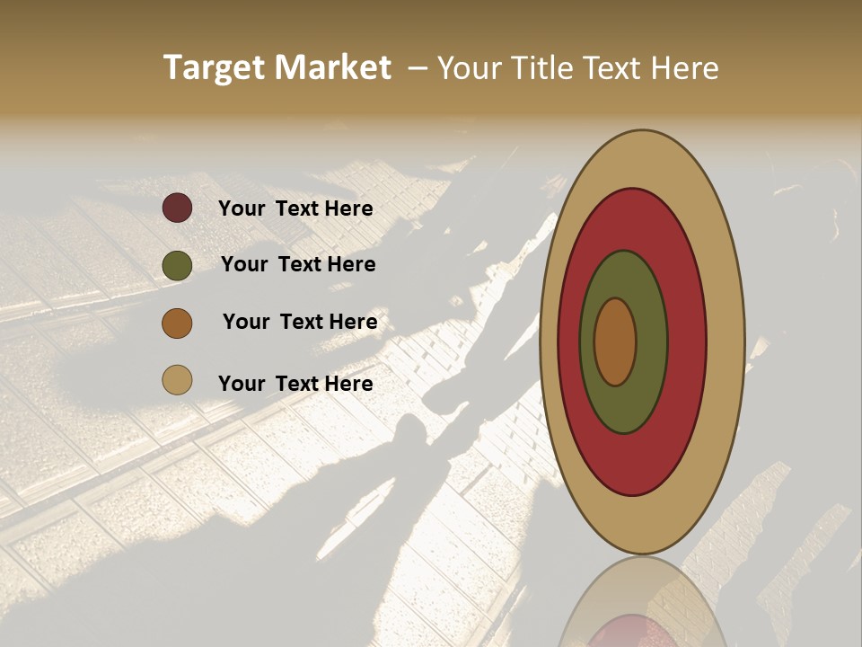 Shadows Of People Walking In A Street Of The City. The Afternoon Sun Gives A Warm And Dramatic Light. PowerPoint Template