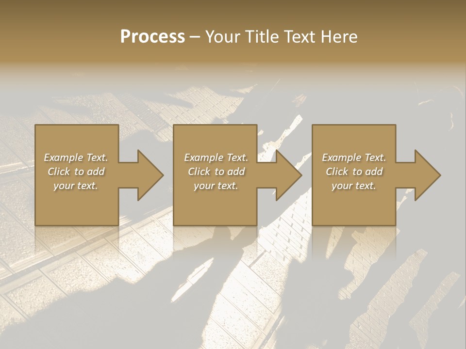 Shadows Of People Walking In A Street Of The City. The Afternoon Sun Gives A Warm And Dramatic Light. PowerPoint Template