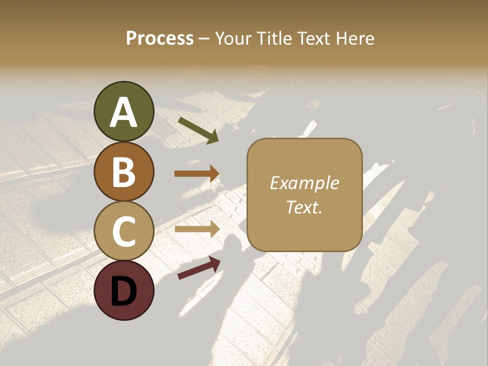 Shadows Of People Walking In A Street Of The City. The Afternoon Sun Gives A Warm And Dramatic Light. PowerPoint Template