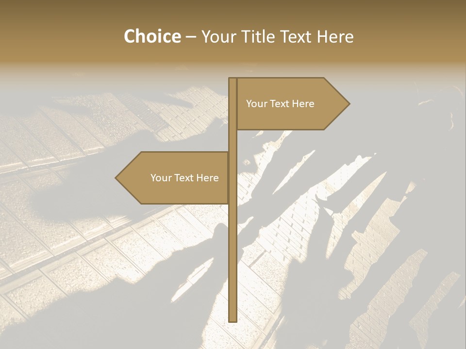 Shadows Of People Walking In A Street Of The City. The Afternoon Sun Gives A Warm And Dramatic Light. PowerPoint Template