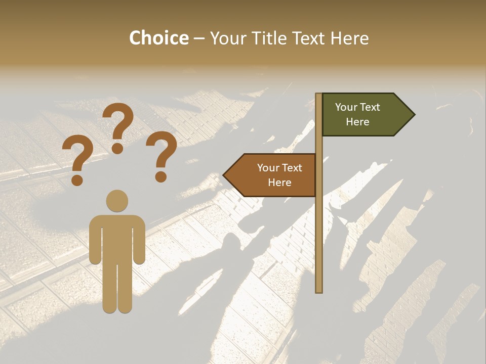 Shadows Of People Walking In A Street Of The City. The Afternoon Sun Gives A Warm And Dramatic Light. PowerPoint Template